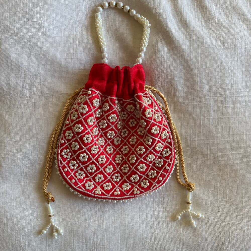 Vintage Indian beaded bag